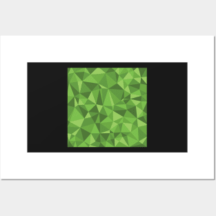 Green Triangles Posters and Art